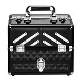 ZNTS SM-1923 ABS / Acrylic / Checkered Portable Cosmetic Case Aluminum Cosmetic Case Black 20869532