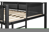 ZNTS Metal Twin over twin bunk bed with Trundle/ Sturdy Metal Frame/ Noise-Free Wood Slats/ Comfortable W42773231