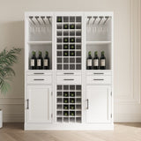 ZNTS 2.brown walnut color modular 32 wine bar cabinet Buffet Cabinet W1778133415