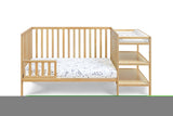ZNTS Palmer 3-in-1 Convertible Crib and Changer Combo Natural B02263649