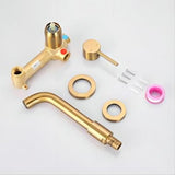 ZNTS Wall Mount Faucet for Bathroom Sink or Bathtub, Single Handle 3 Holes Brass Rough-in Valve Included, W1083P154747