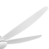ZNTS 56 In Intergrated LED Ceiling Fan Lighting with White ABS Blade W136755949