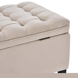 ZNTS U-stye Upholstered Flip Top Storage Bench with Button Tufted Top WF280924AAA