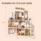 ZNTS Wooden Shopping Mall Dollhouse, Pretend Playset for Kids, Suitable for Christmas Party& Birthday W979138695