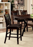 ZNTS Contemporary Set of 2 Counter Height Chairs Dark Cherry And Espresso Solid wood Chair Padded B01182195