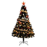 ZNTS 6ft 1600 Branches PVC Christmas Tree Black--Substitution code:	36564136 36103484