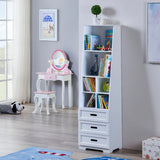 ZNTS Kids Funnel Bookcase Book Shelf Storage Unit with Book Display/Organizer Drawers - Classic B05367943