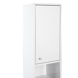 ZNTS White Bathroom Storage Cabinet with Shelf Narrow Corner Organizer Floor Standing W1314130137