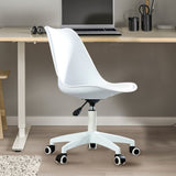 ZNTS Modern Home Office Desk Chairs, Adjustable 360 &deg;Swivel Chair Engineering Plastic Armless Swivel W115155825