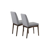 ZNTS Grey Fabric Upholstered Dining Chair, Brown SR011805