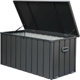 ZNTS 160 Gallon Outdoor Storage Deck Box Waterproof, Large Patio Storage Bin for Outside Cushions, Throw W1859131834