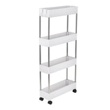 ZNTS 4-Layer Ultra-thin, Mobile Multi-functional Slim Storage Cart,Suitable for Kitchen, Bathroom, 58480343