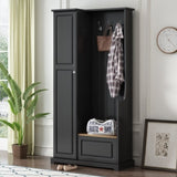 ZNTS ON-TREND Stylish Design Hall Tree with Flip-Up Bench, Minimalist Hallway Shoe Cabinet with WF304223AAB