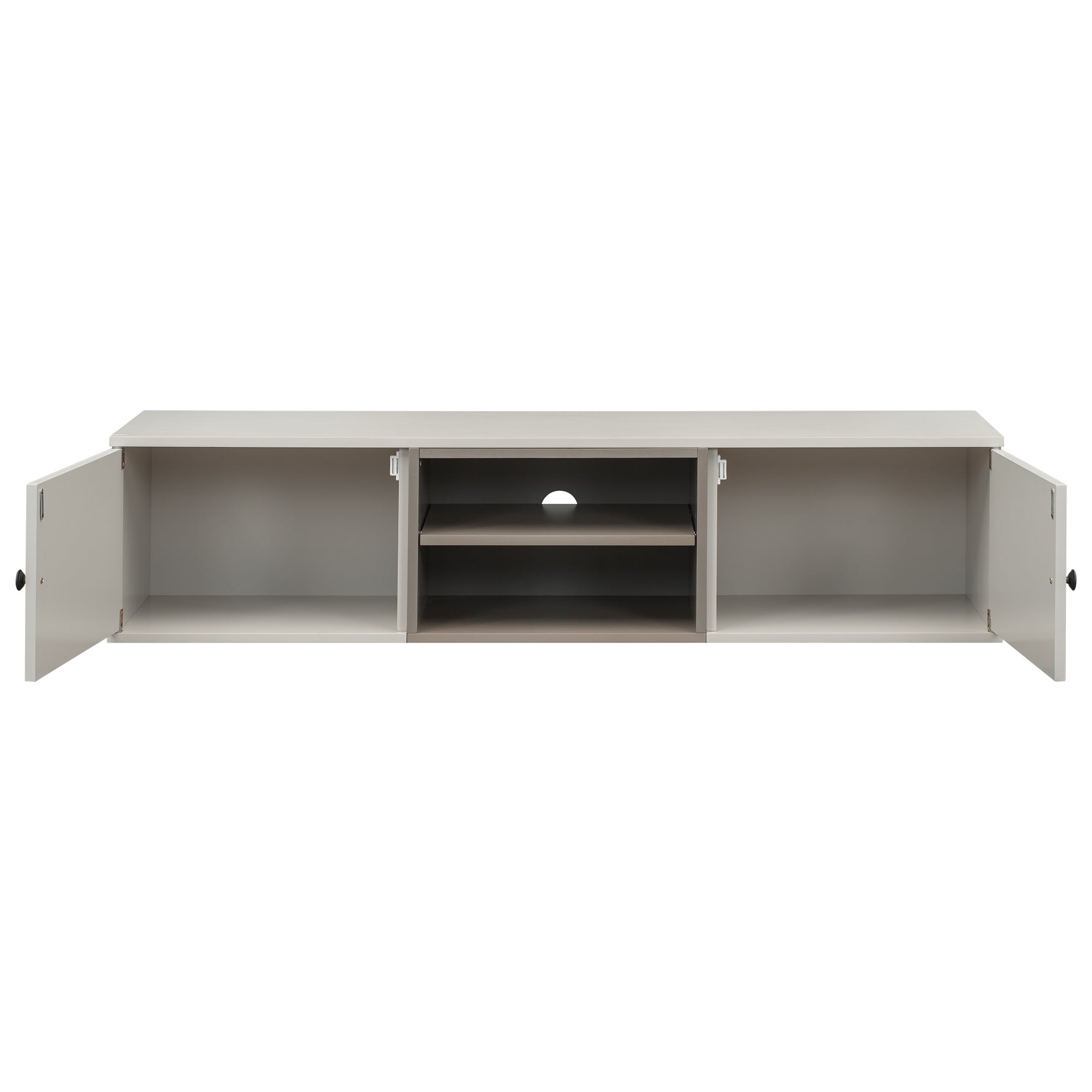 ZNTS Wall Mounted 65" Floating TV Stand with Large Storage Space, 3 Levels Adjustable shelves, Magnetic WF302838AAD