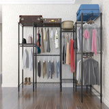 ZNTS Closet Organizer Metal Garment Rack Portable Clothes Hanger Home Shelf 42795243