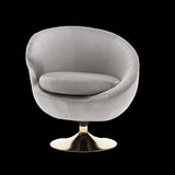 ZNTS 360 Degree Swivel Cuddle Barrel Accents, Round Armchairs with Wide Upholstered, Fluffy Fabric W1539P147081