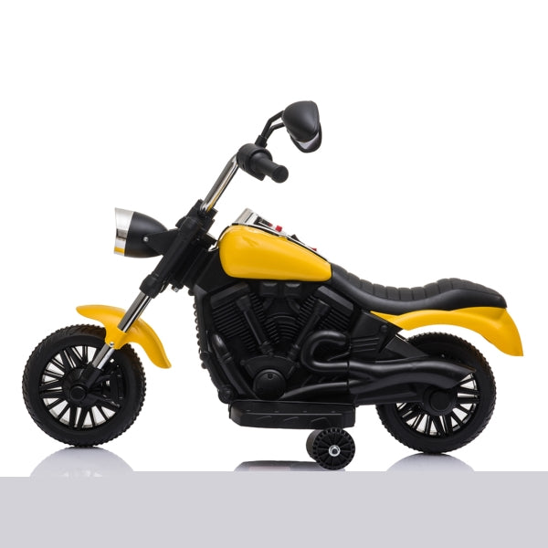 ZNTS Kids Electric Ride On Motorcycle With Training Wheels 6V Yellow 69380333