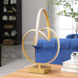 ZNTS 19" In Abstract Infinity Matte Gold Modern Table Lamp B072116599