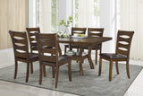 ZNTS Transitional Style Unique Back Design Set of 2pc Wooden Side Chairs Brown Finish Dining Room B01156048