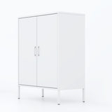 ZNTS Metal Storage Locker Cabinet, Adjustable Shelves Free Standing Sideboard Steel Cabinets for W1730119027