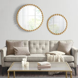 ZNTS Beaded Round Wall Mirror 27"D B03599367