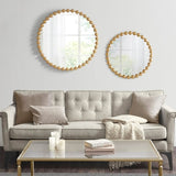 ZNTS Beaded Round Wall Mirror 36"D B03599273