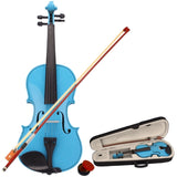 ZNTS 4/4 Acoustic Violin Case Bow Rosin Sky Blue 32162284