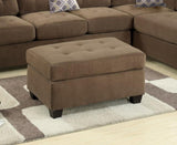 ZNTS Cocktail Ottoman Waffle Suede Fabric Truffle Color W Tufted Seats Ottomans Hardwoods Living Room B01152305