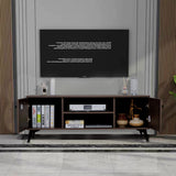 ZNTS Mid-Century Modern TV Stand for up to 58 inch TV Television Stands with Cabinet Wood Storage TV 90309496