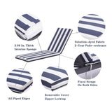 ZNTS 2PCS Set Outdoor Lounge Chair Cushion Replacement Patio Funiture Seat Cushion Chaise Lounge Cushion 10767843