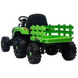 ZNTS Ride on Tractor with Trailer,12V Battery Powered Electric Tractor Toy w/Remote Control,electric car W1396104249