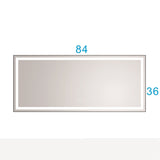 ZNTS LTL needs to consult the warehouse address 84*36 LED Lighted Bathroom Wall Mounted Mirror with High W92856851