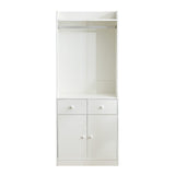 ZNTS Bedroom Armoire,Wardrobe Armoire Closet, Drawers and Shelves, Handles, Hanging Rod, for Bedroom 22843860
