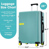 ZNTS Contrast Color Hardshell Luggage 28inch Expandable Spinner Suitcase with TSA Lock Lightweight PP315371AAF