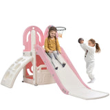 ZNTS Toddler Climber and Slide Set 4 in 1, Kids Playground Climber Freestanding Slide Playset with PP297713AAH