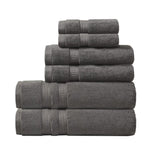 ZNTS 100% Cotton Feather Touch Antimicrobial Towel 6 Piece Set B03595635