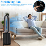 ZNTS HealSmart 35-inch Space Heater Bladeless Tower Fan, Heater & Cooling Air Purifier, with Remote HIFANXBLADELESSPUR35GS
