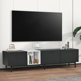 ZNTS Modern TV Stand for 80'' TV with 3 Doors, Media Console Table, Entertainment Center with Large WF302939AAB