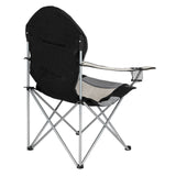 ZNTS Medium Camping Chair Fishing Chair Folding Chair Black Gray 38883935