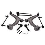 ZNTS 8PCS Front Lower Control Arms For 2004-2009 Chevrolet Malibu Ball Joint Tie Rods 54481757
