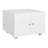 ZNTS Office furniture Copier Cabinet white 2 door steel copier stand mobile pedestal file Printer Stand W124757932