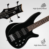 ZNTS 44 Inch GIB 4 String H-H Pickup Laurel Wood Fingerboard Electric Bass 31608451