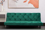 ZNTS 2534B Sofa converts into sofa bed 66" green velvet sofa bed suitable for family living room, W127860392