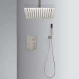 ZNTS Ceiling Mounted Shower System Combo Set with Handheld and 16"Shower head TH6006-16NS