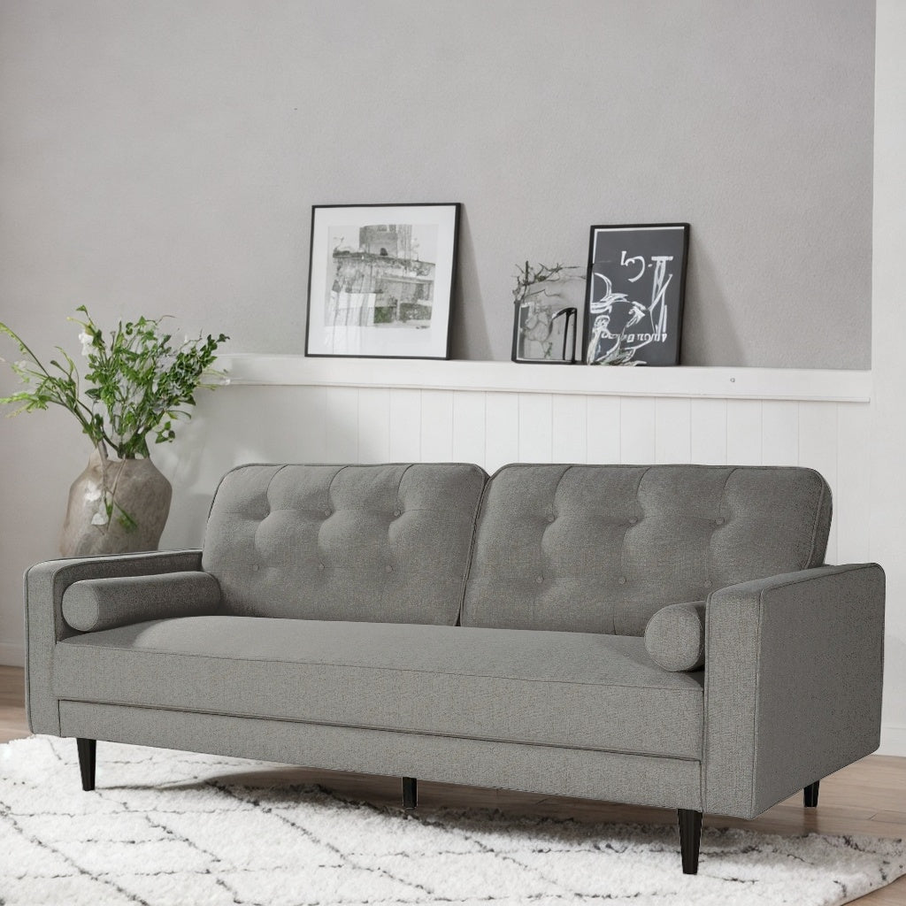 ZNTS 80 inch Wide Upholstered Sofa. Modern Fabric Sofa, Square Armrest W1915110941
