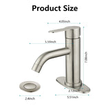 ZNTS Waterfall Spout Bathroom Faucet,Single Handle Bathroom Vanity Sink Faucet W928101049