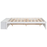 ZNTS Full Size Bed with Storage Case, 2 Storage drawers, Lengthwise Support Slat,White W504102754