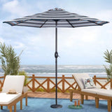 ZNTS Black And White Umbrella Outdoor Patio Adjustable 9 Ft Patio Umbrella With Tilt Beach Garden W1828P147970
