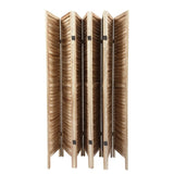 ZNTS Sycamore wood 8 Panel Screen Folding Louvered Room Divider - light burn W2181P145306