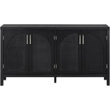ZNTS TREXM Large Storage Space Sideboard with Artificial Rattan Door Metal Handles for Living Room WF305237AAB